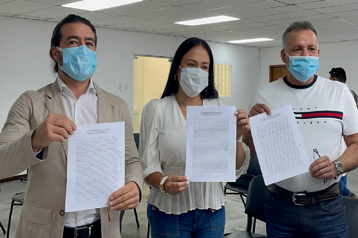 Daniel Ceballos y Laidy Gómez acuerdan medirse en primarias en Táchira