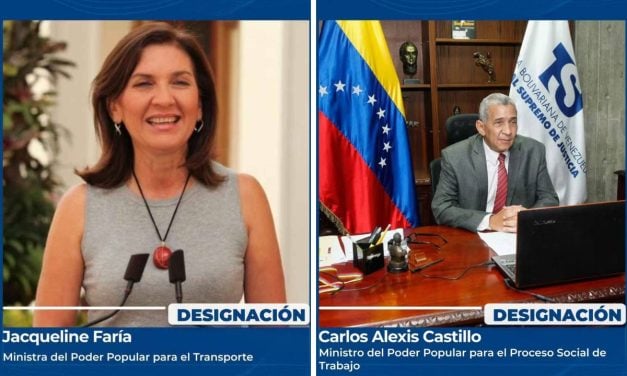 Delcy Rodríguez designó a Jacqueline Faría y Carlos Alexis Castillo como nuevos ministros