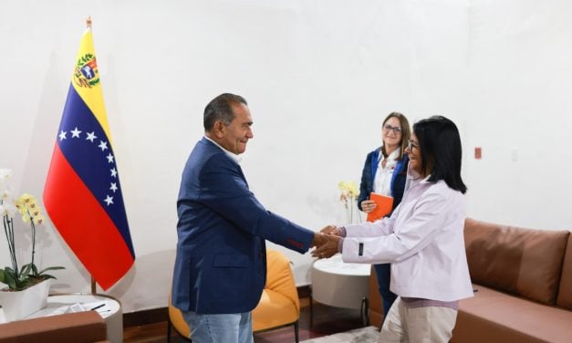 Delcy Rodríguez y Alberto Galíndez establecieron una agenda de trabajo conjunta