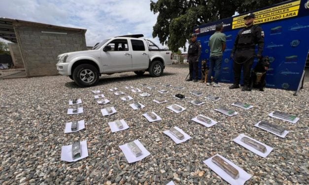 PNB incautó más de 27 kilos de droga ocultos en el techo de una camioneta en Lara